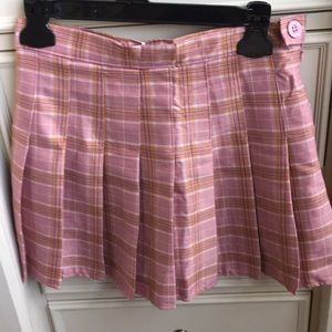 Pink plaid Skirt